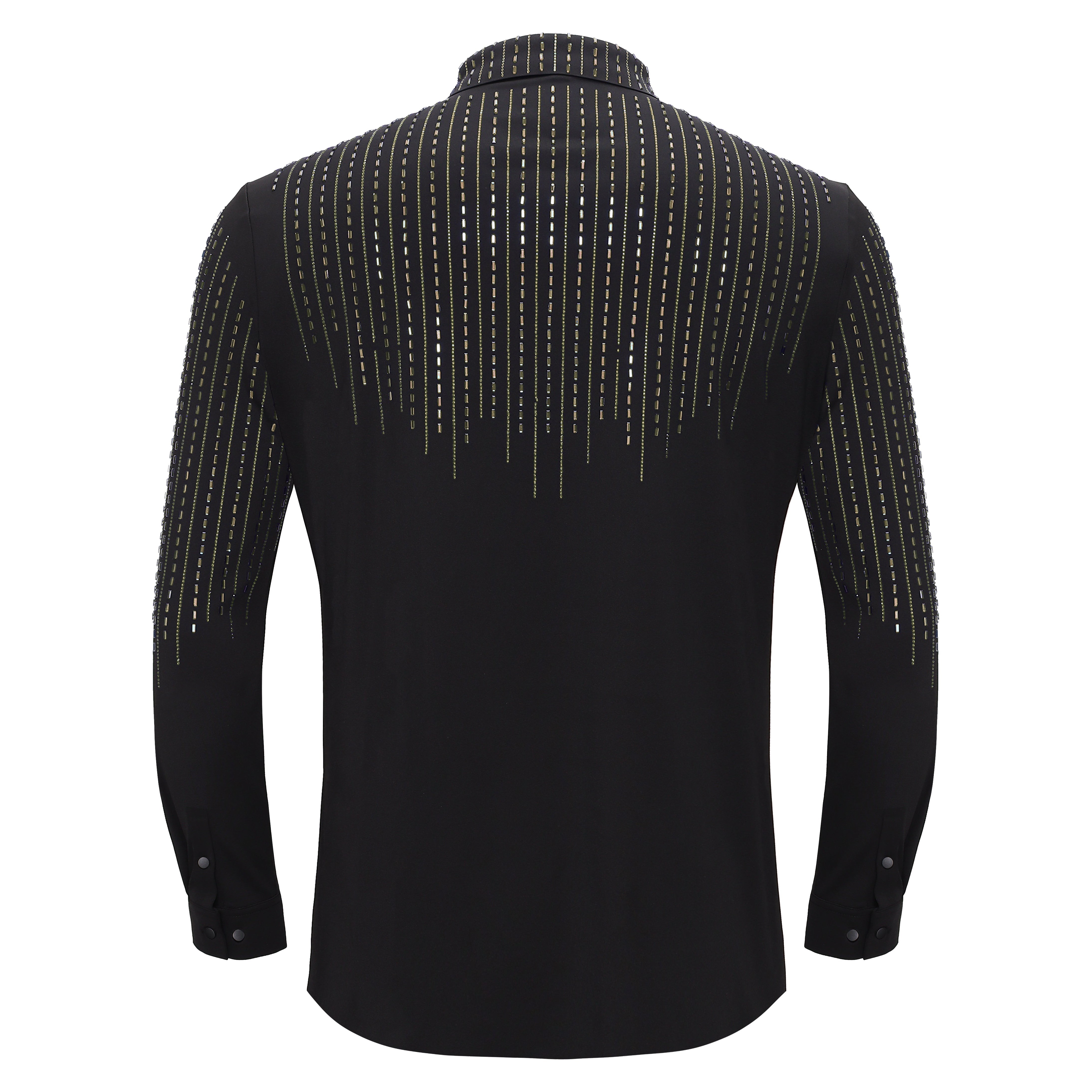 Crystal Classic Button-Up Shirt BLACK/GOLD