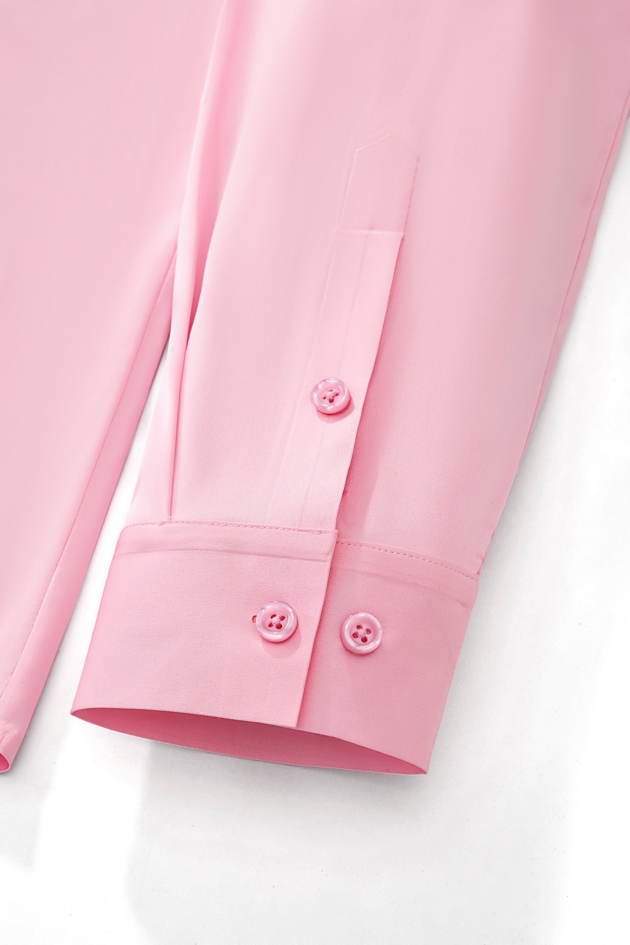 SIGNATURE SATIN STITCHLESS LS Shirt PINK