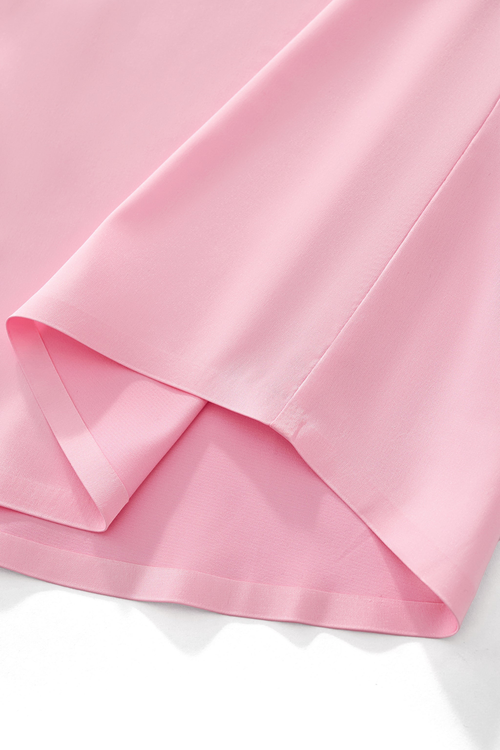 SIGNATURE SATIN STITCHLESS LS Shirt PINK