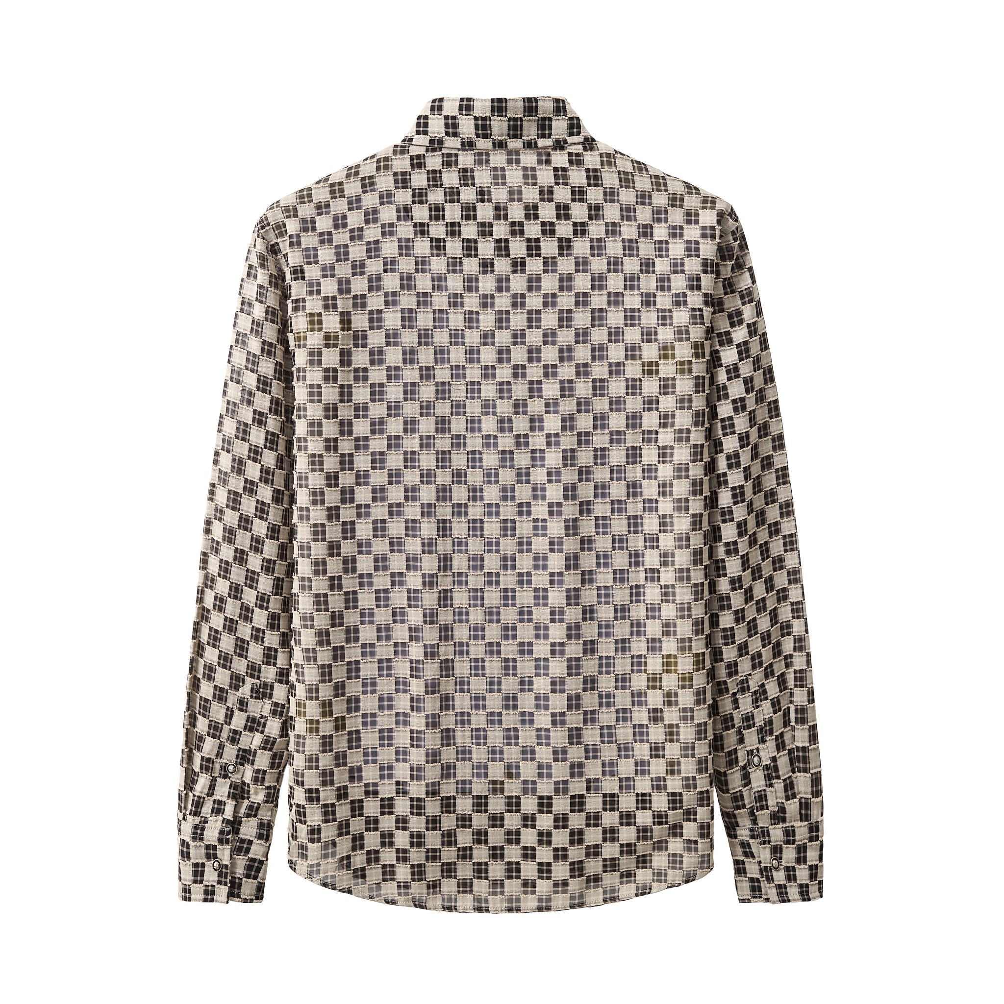 Textured Grid Shirt GREY