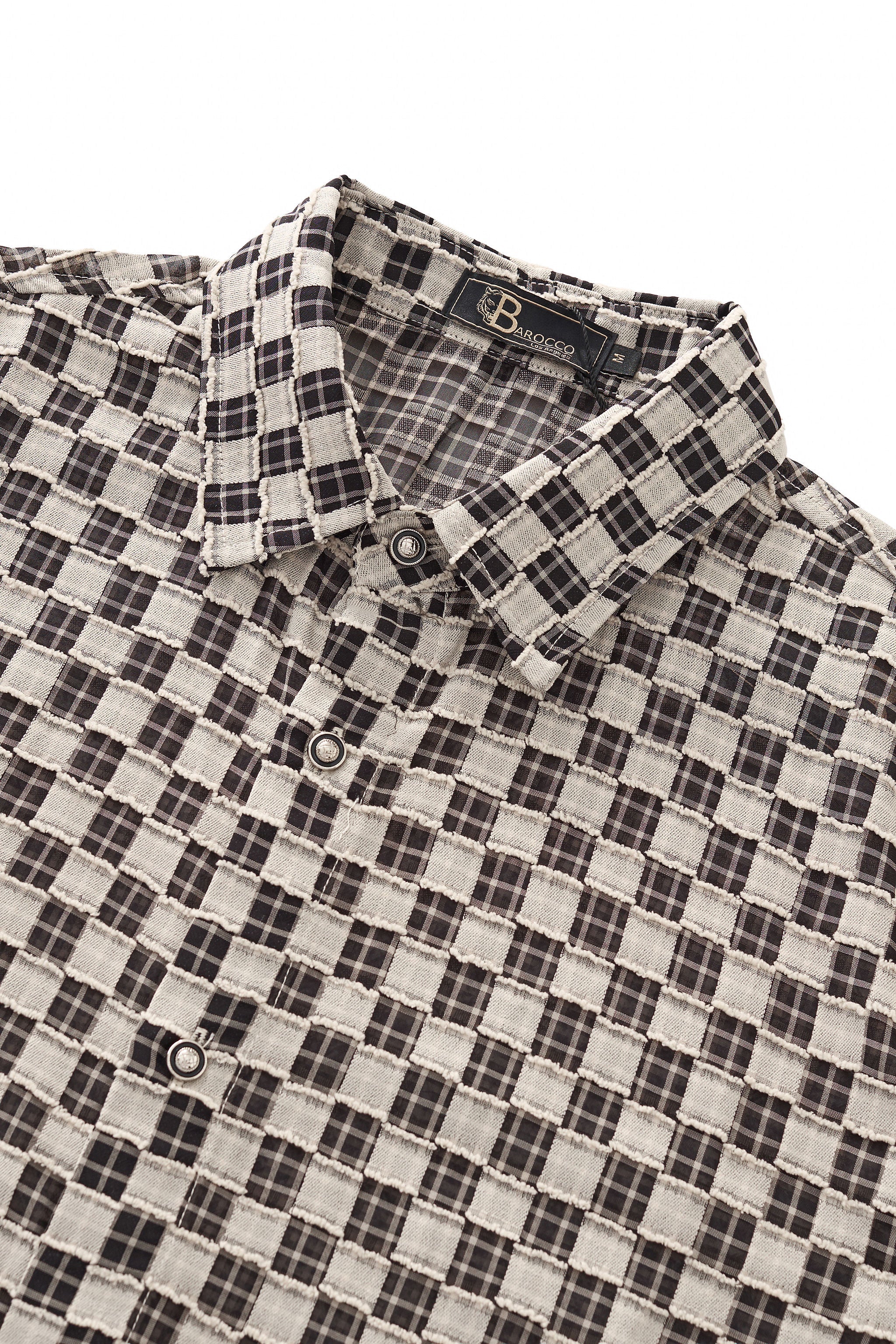 Textured Grid Shirt GREY
