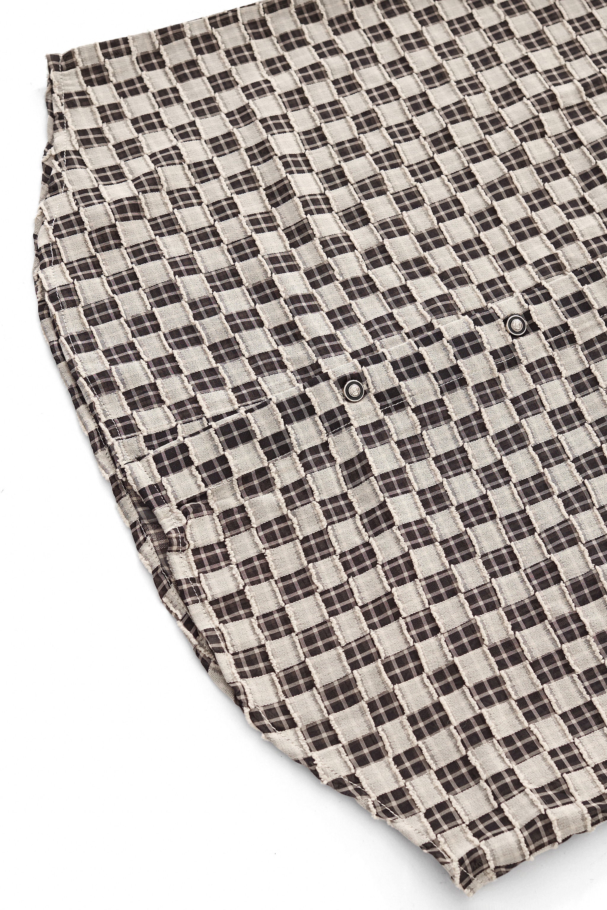 Textured Grid Shirt GREY