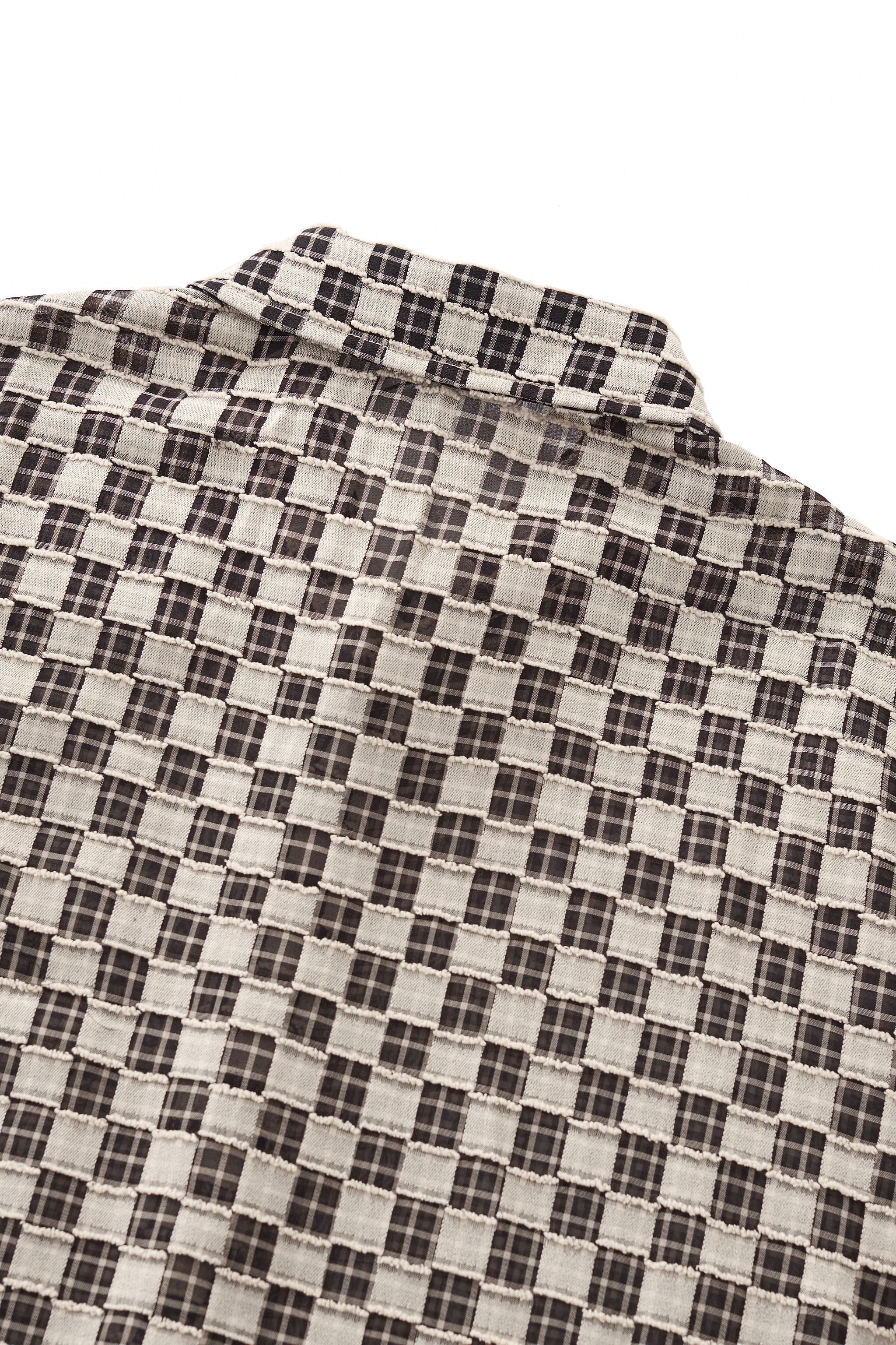 Textured Grid Shirt GREY