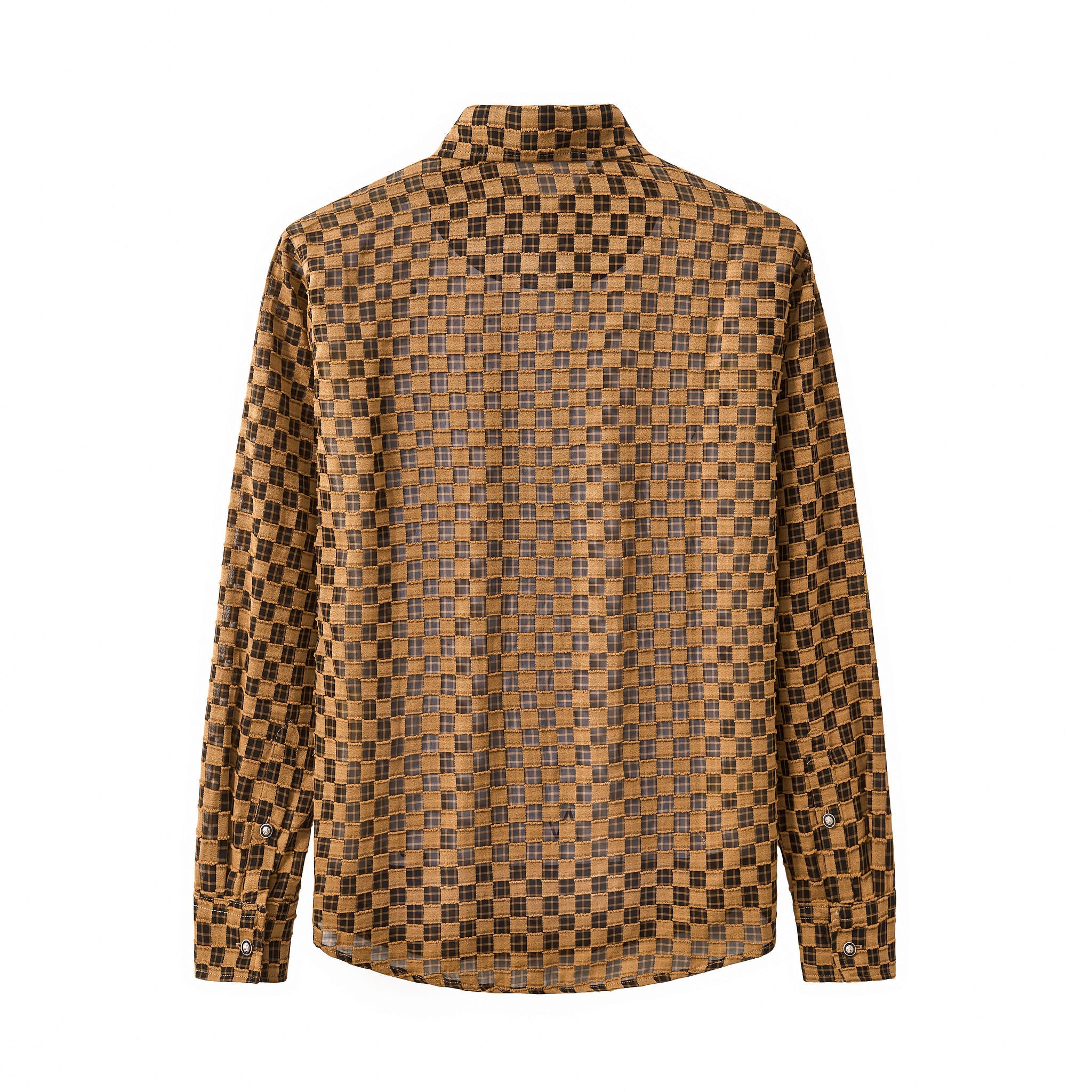 Textured Grid Shirt KHAKI