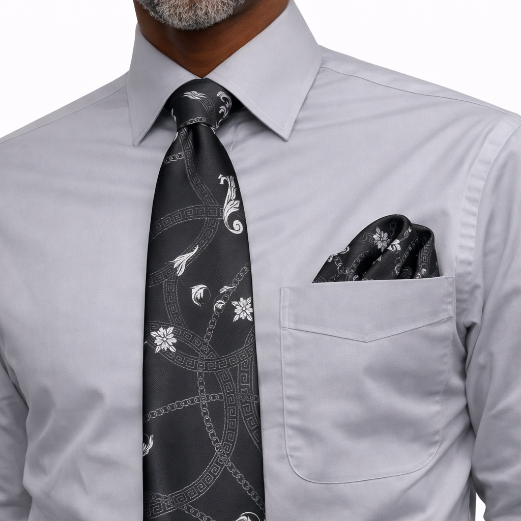 Rossi Man Tie & Pocket Round Set – RMR454-5