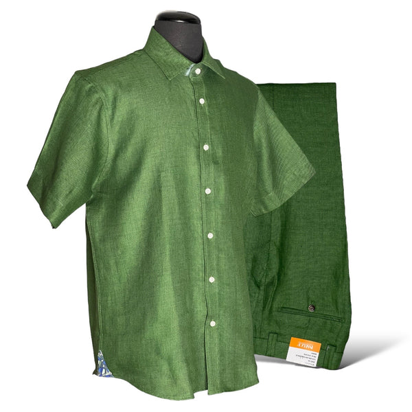 Inserch Linen S/S Shirt (Emerald) 717