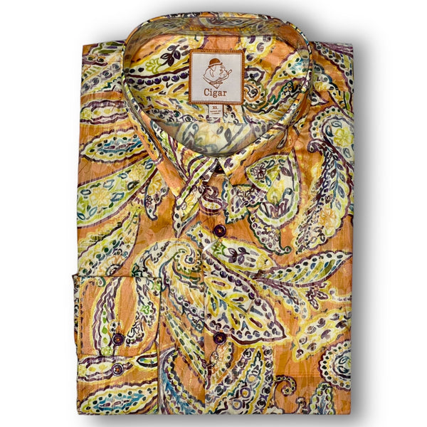 Cigar Couture "Sunset2" Shirt (Papaya) 4616