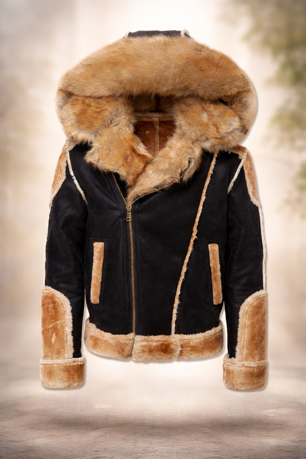 Jordan Craig "Motto" Shearling Coat (Black Coffee)