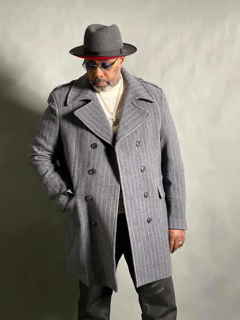 Canuti DB 3/4 Length "Clayton" Peacoat (Gray)