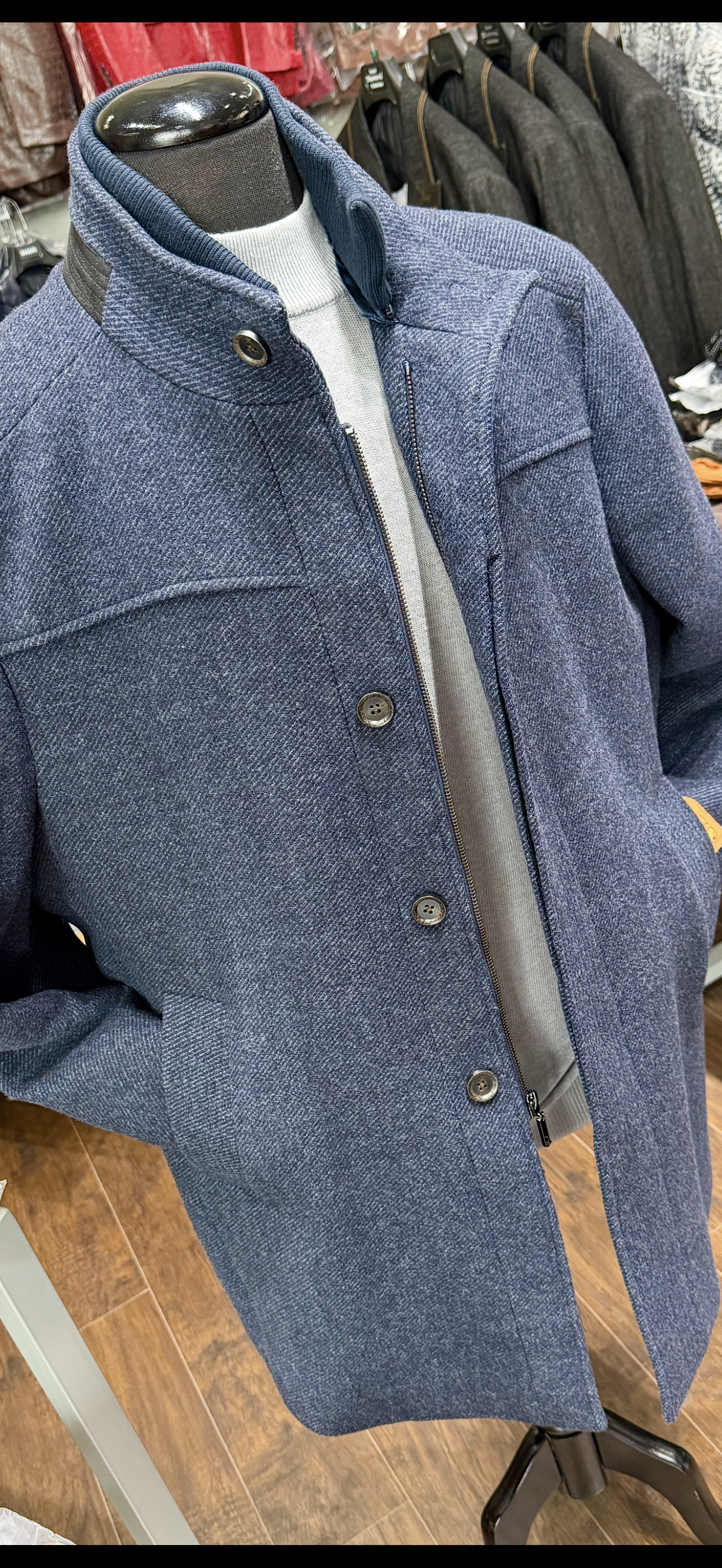 Enzo "Manhattan" Car Coat (Navy)