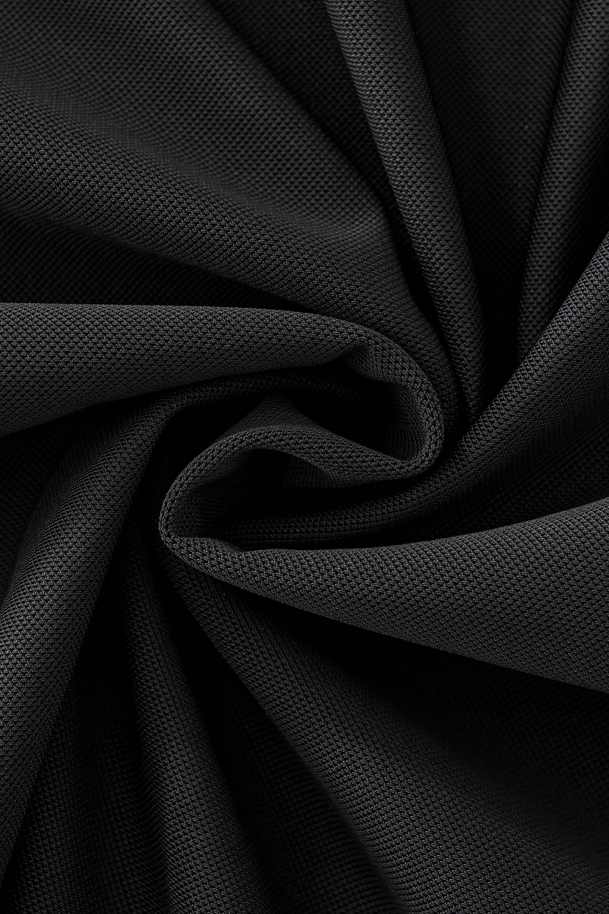 Pattern Trim Performance Polo – El Baron BLACK
