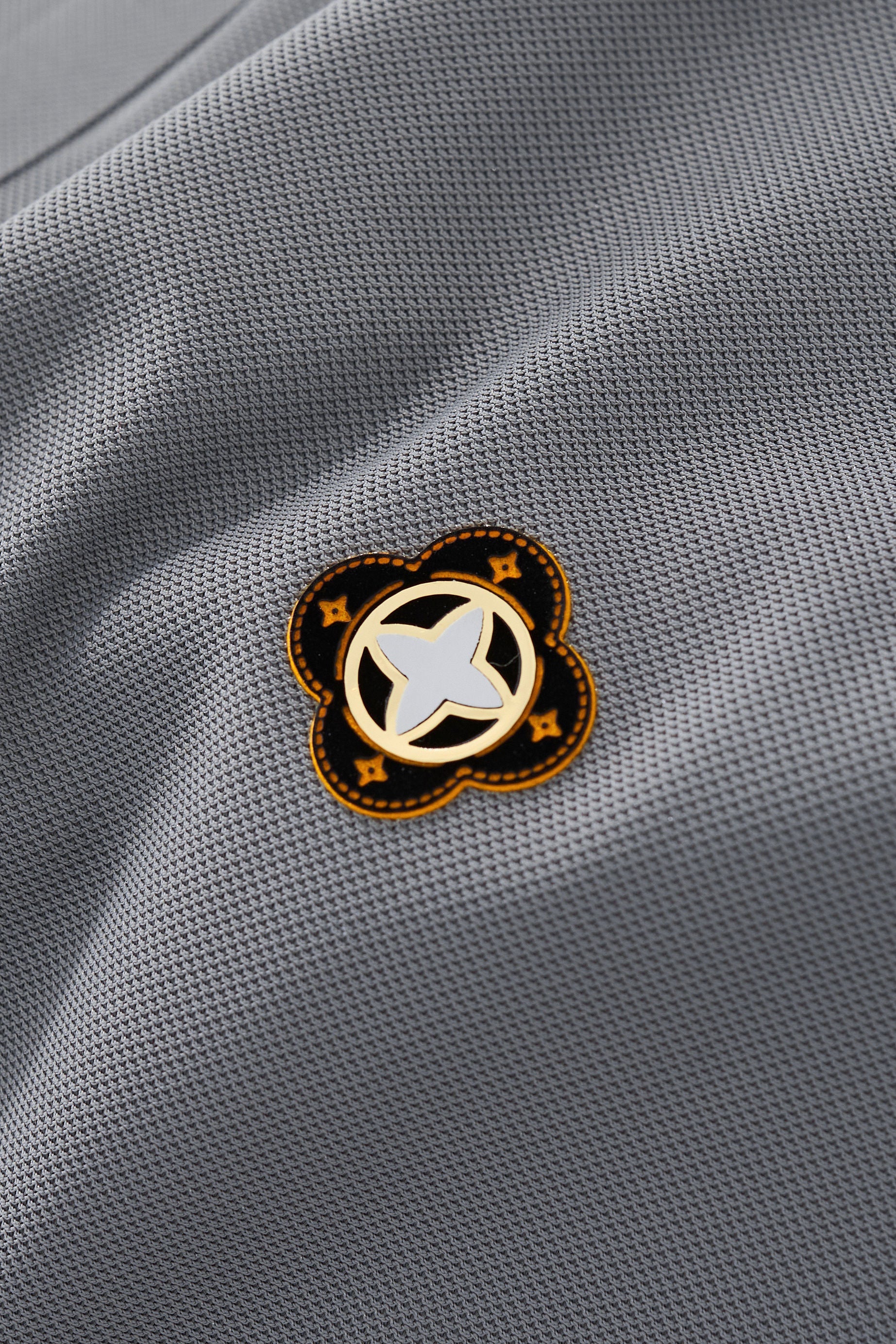 Pattern Trim Performance Polo – El Baron GREY