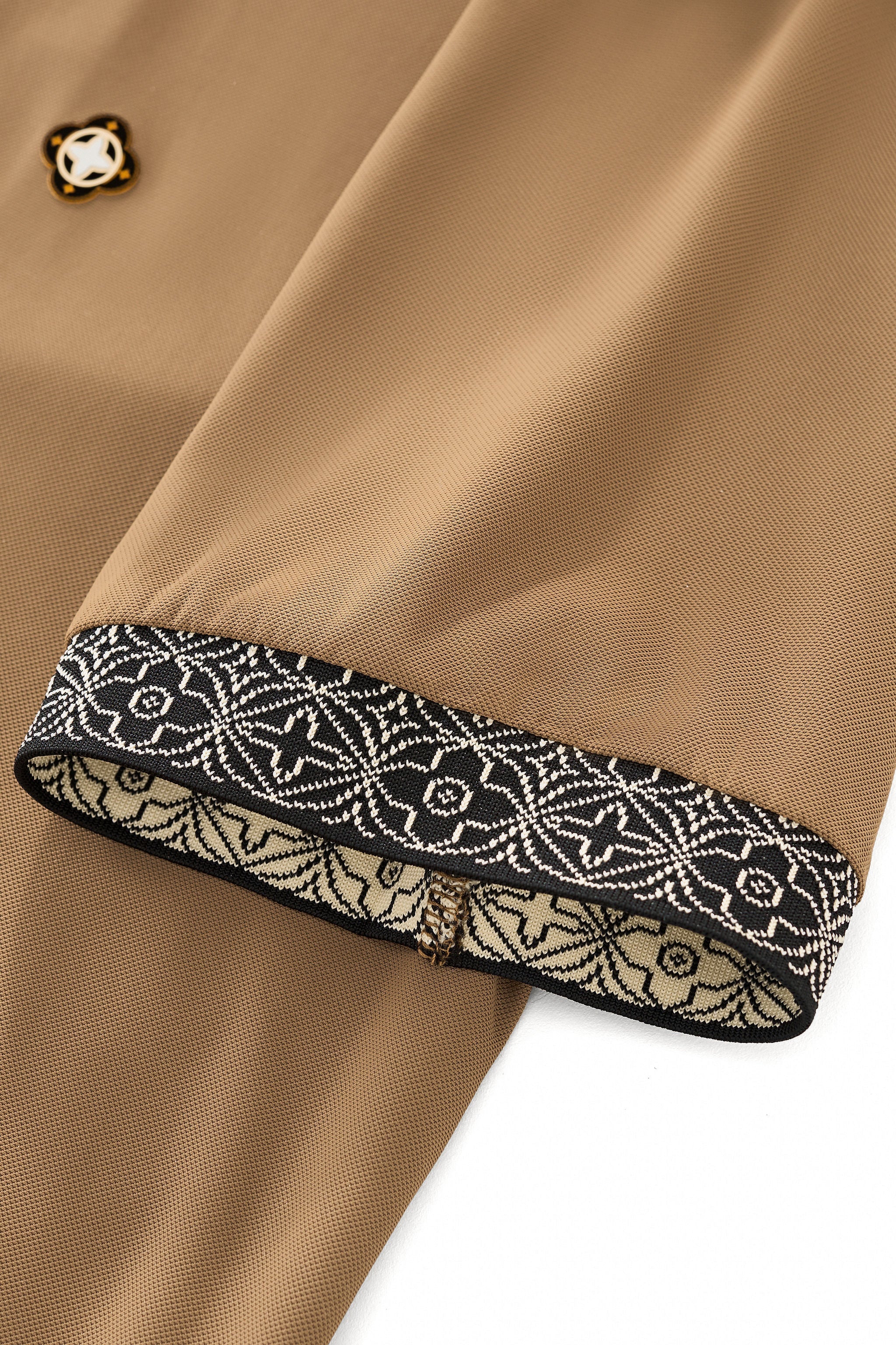 Pattern Trim Performance Polo – El Baron KHAKI