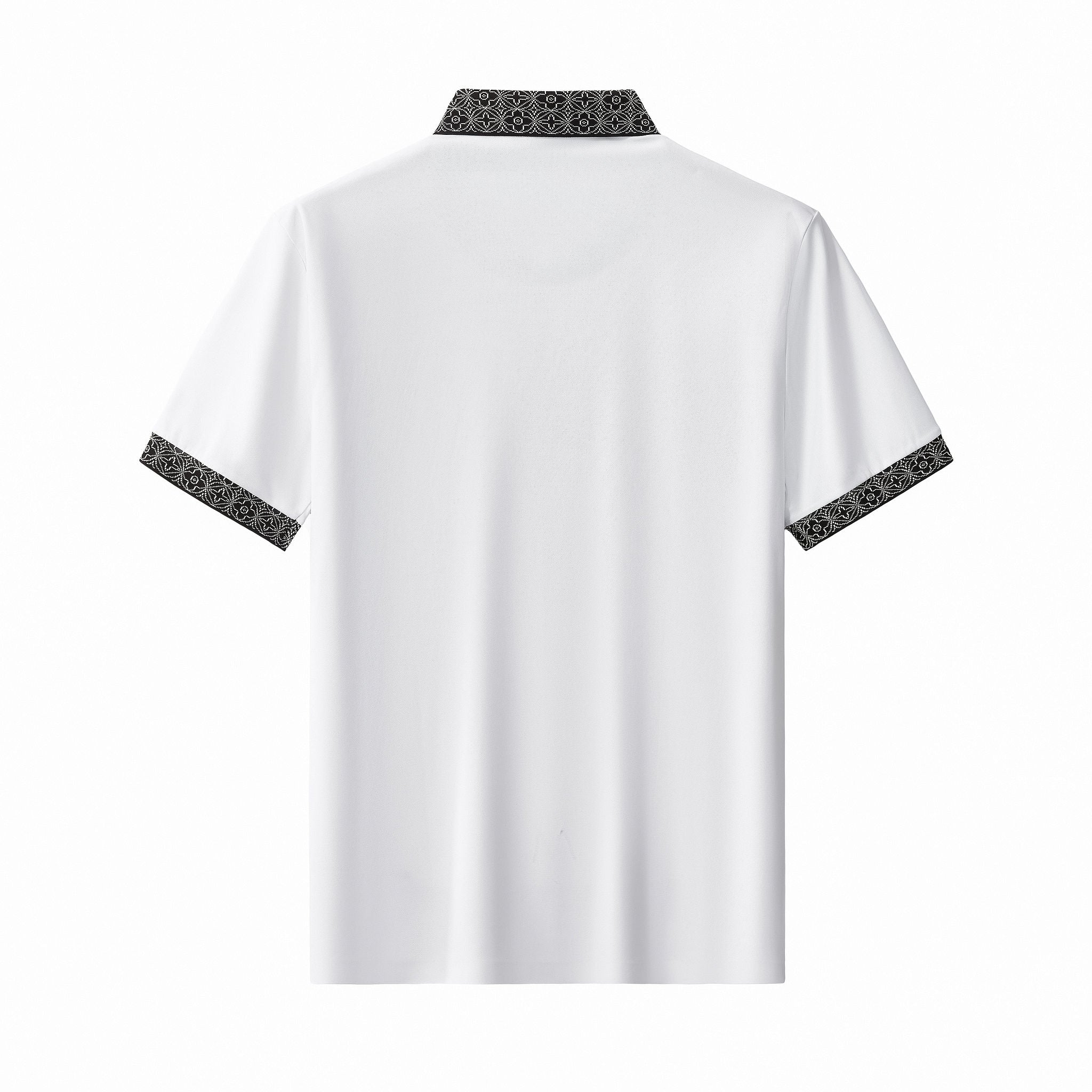 Pattern Trim Performance Polo – El Baron WHITE