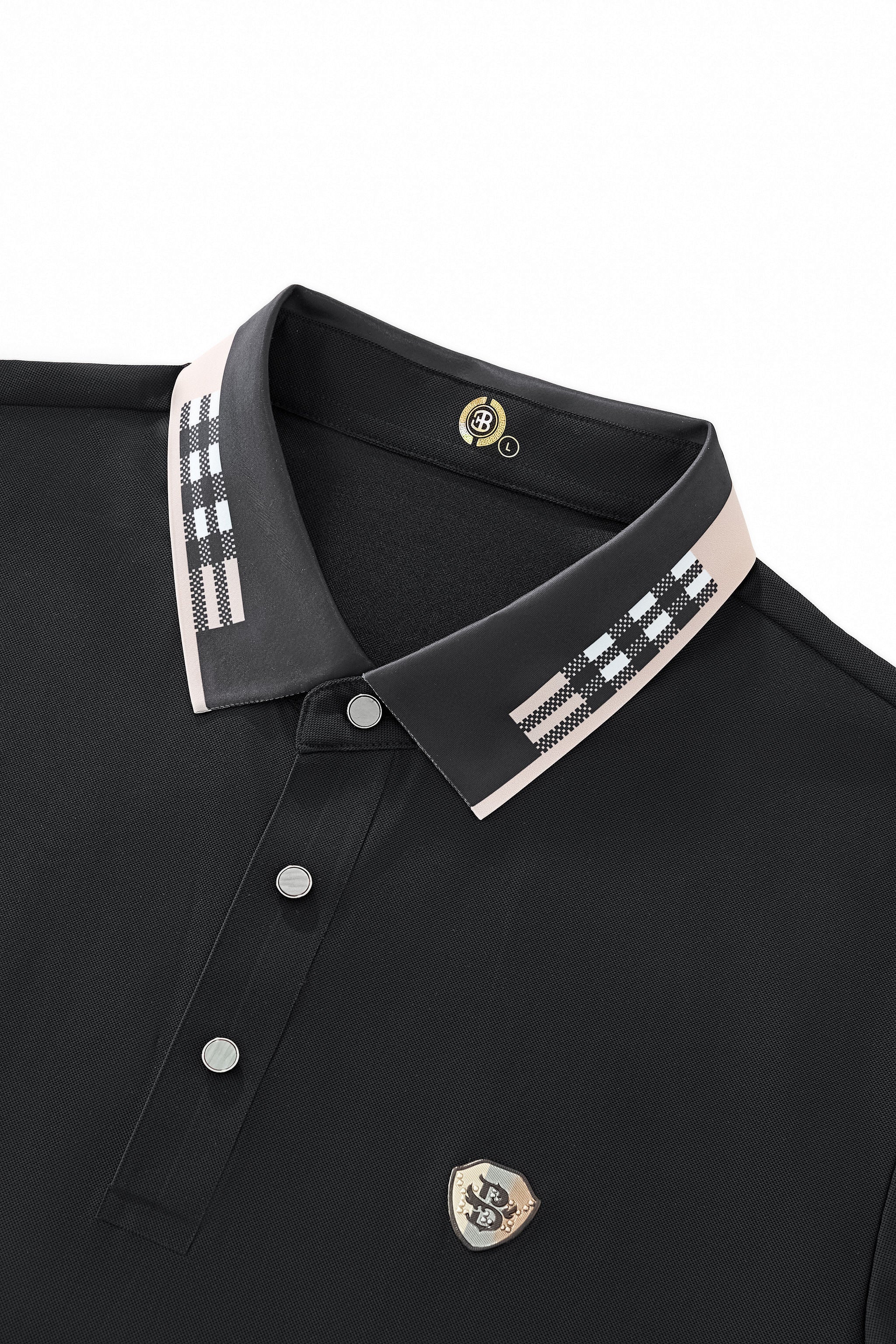 Signature Trim Performance Polo – El Baron BLACK