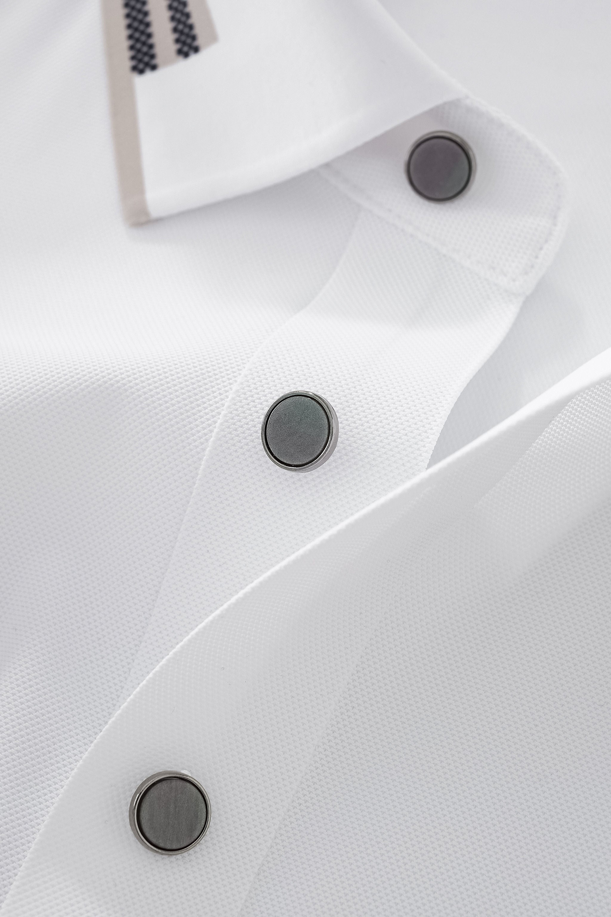 Signature Trim Performance Polo – El Baron WHITE