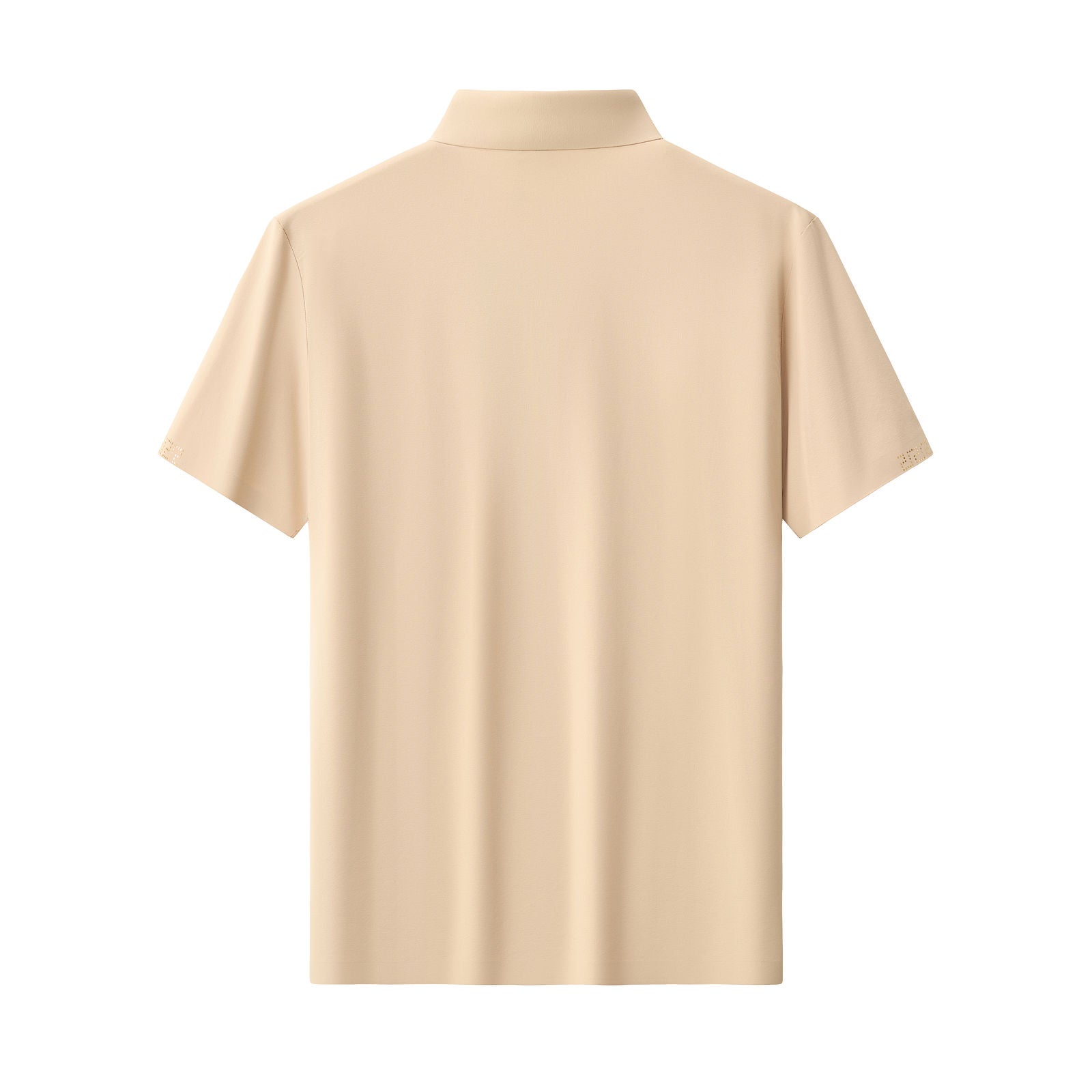Perforated Collar Performance Polo – El Baron KHAKI/GOLD