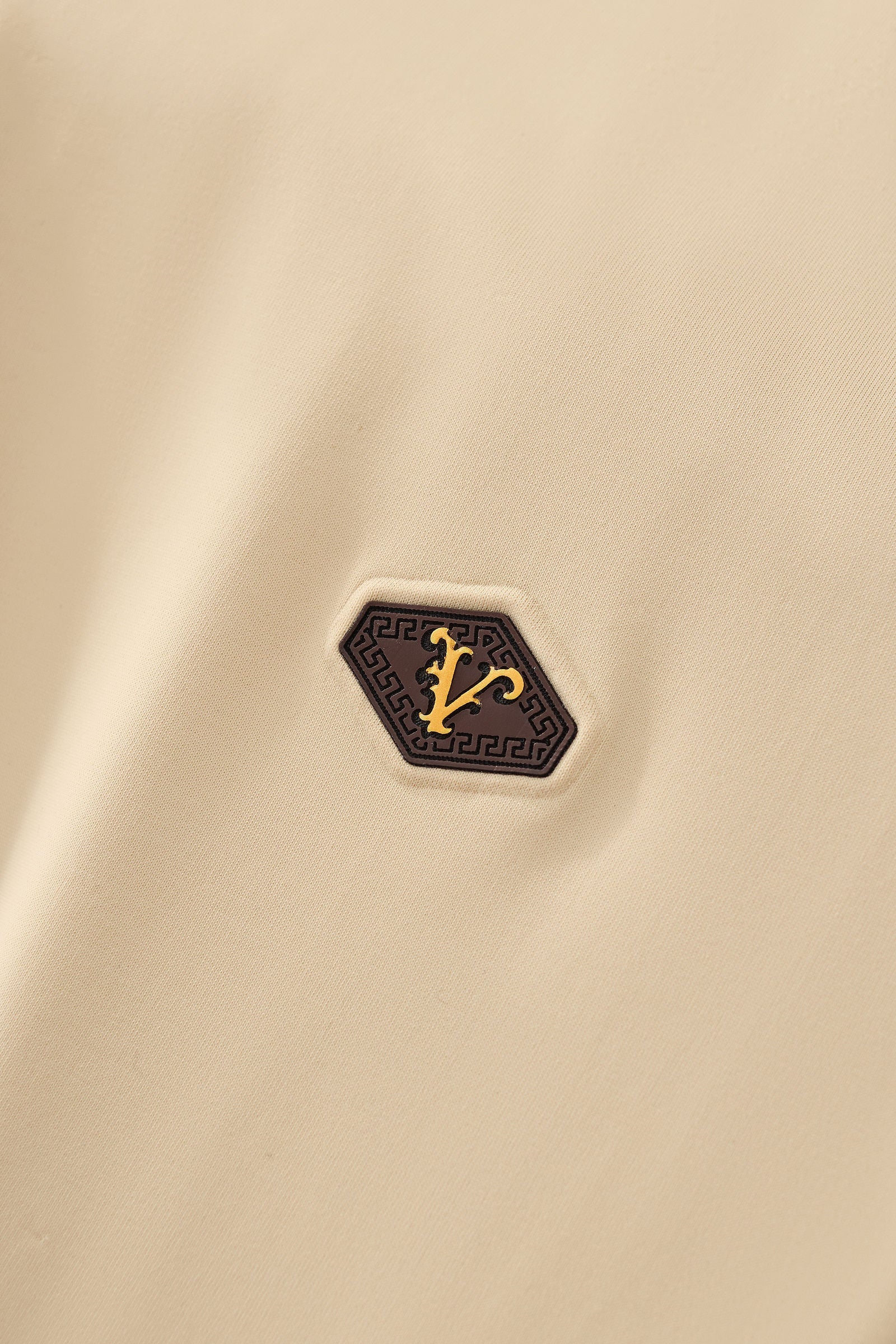 Embossed Placket Performance Polo – El Baron KHAKI