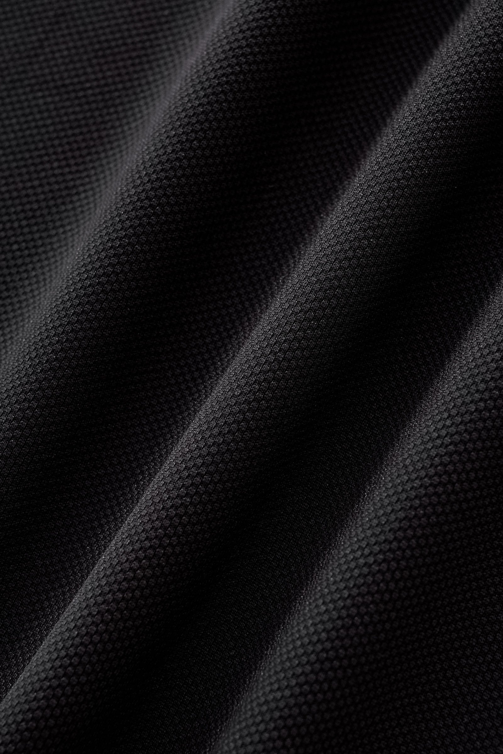 Textured Collar Performance Polo – El Baron BLACK