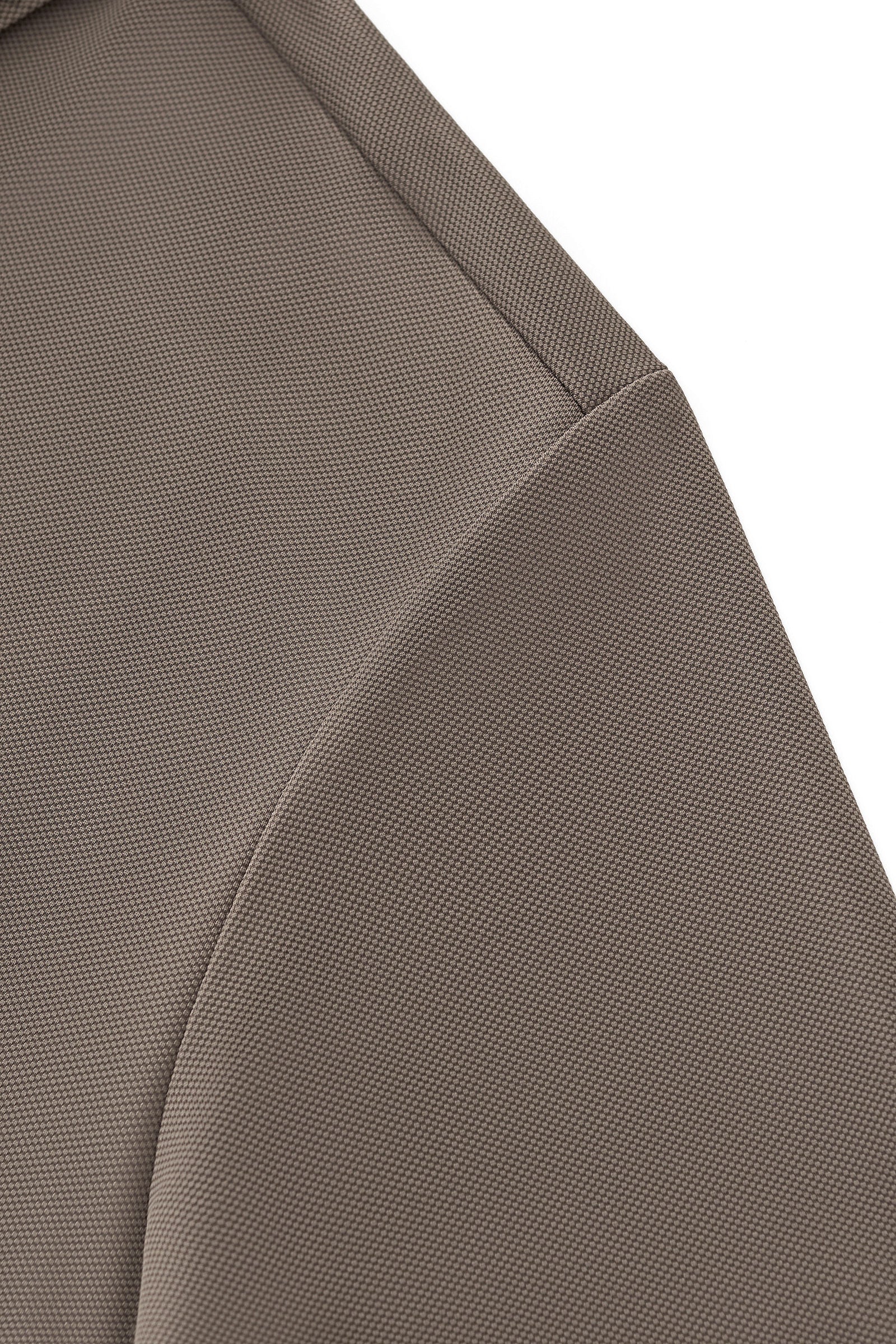 Textured Collar Performance Polo – El Baron KHAKI