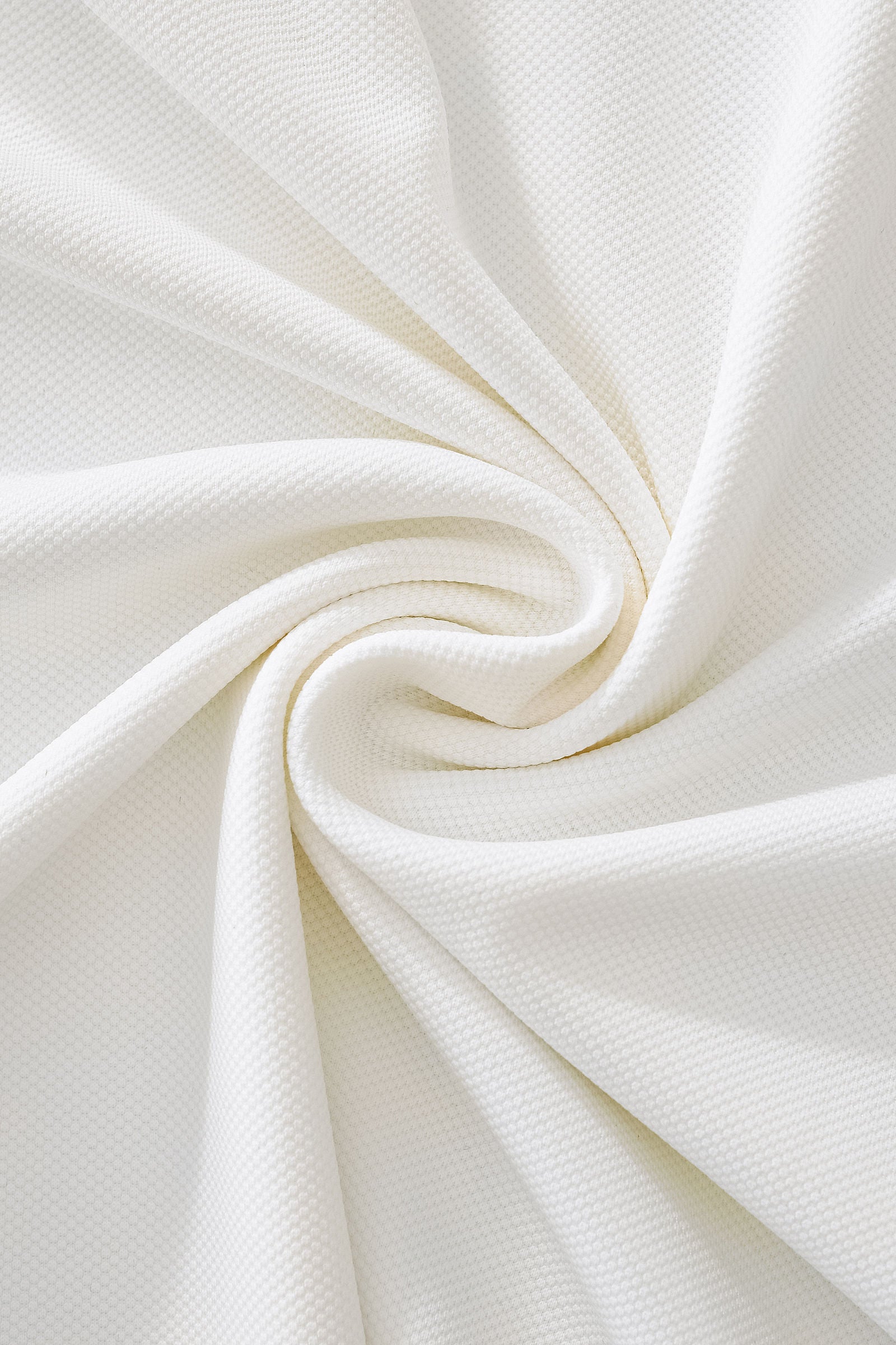 Textured Collar Performance Polo – El Baron WHITE