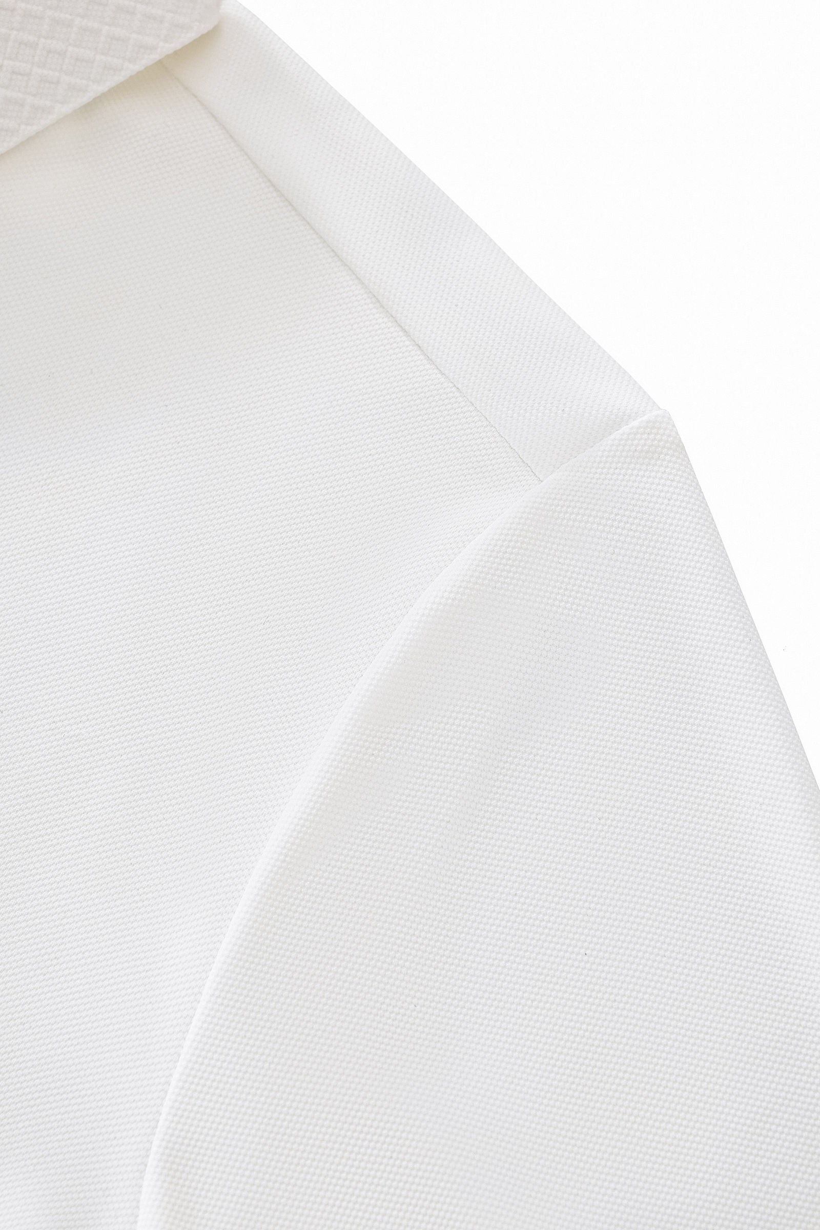 Textured Collar Performance Polo – El Baron WHITE