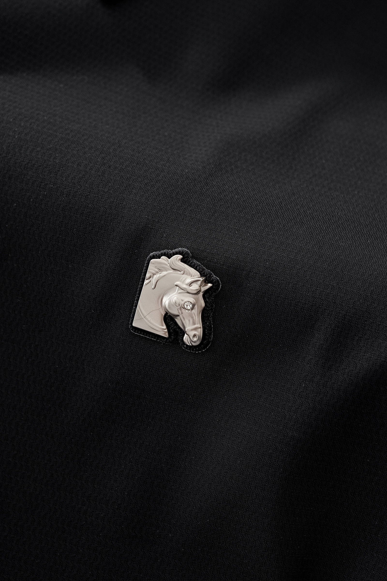 Zip Placket Performance Polo – El Baron BLACK