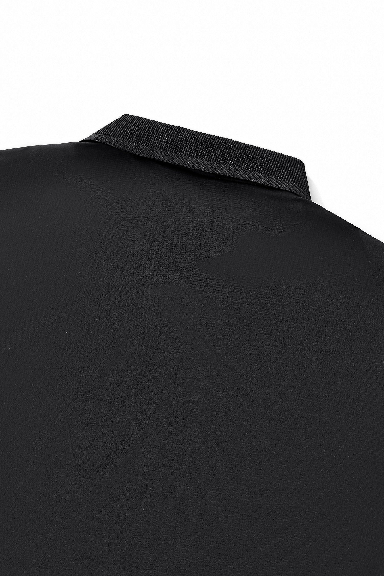 Zip Placket Performance Polo – El Baron BLACK