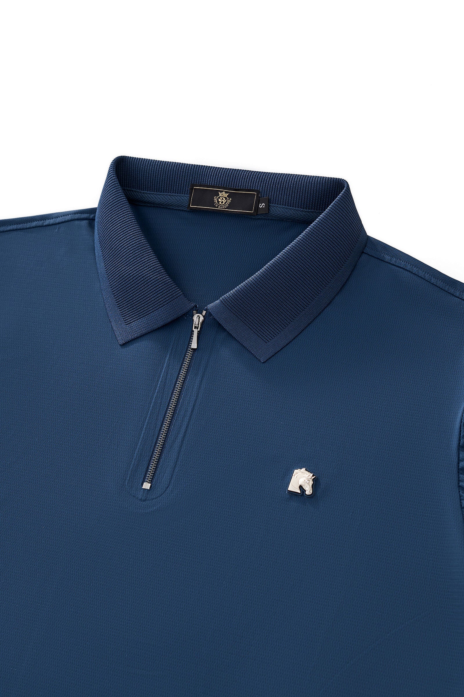 Zip Placket Performance Polo – El Baron DARK BLUE