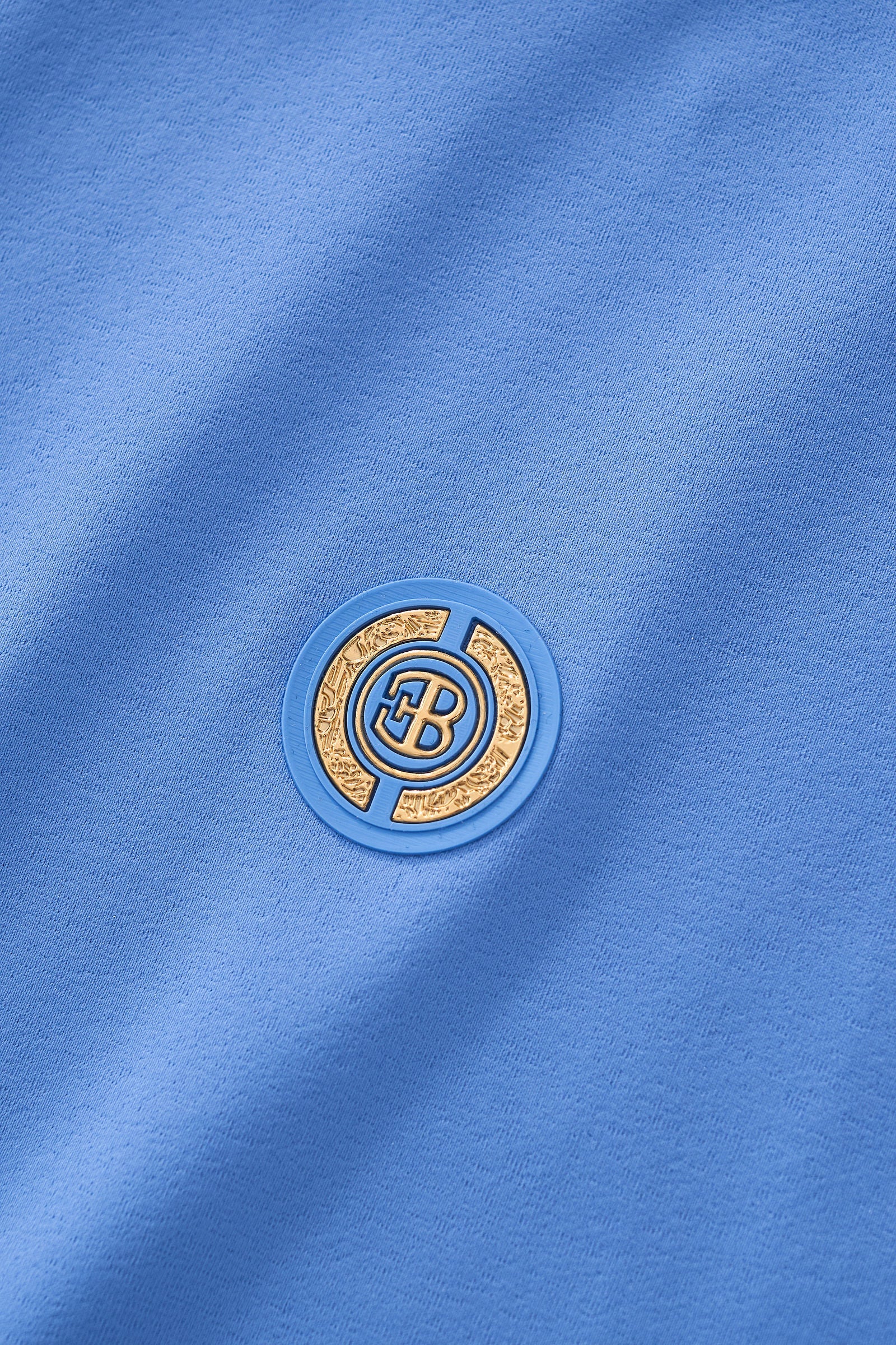 Stripe Collar Performance Polo – El Baron BLUE