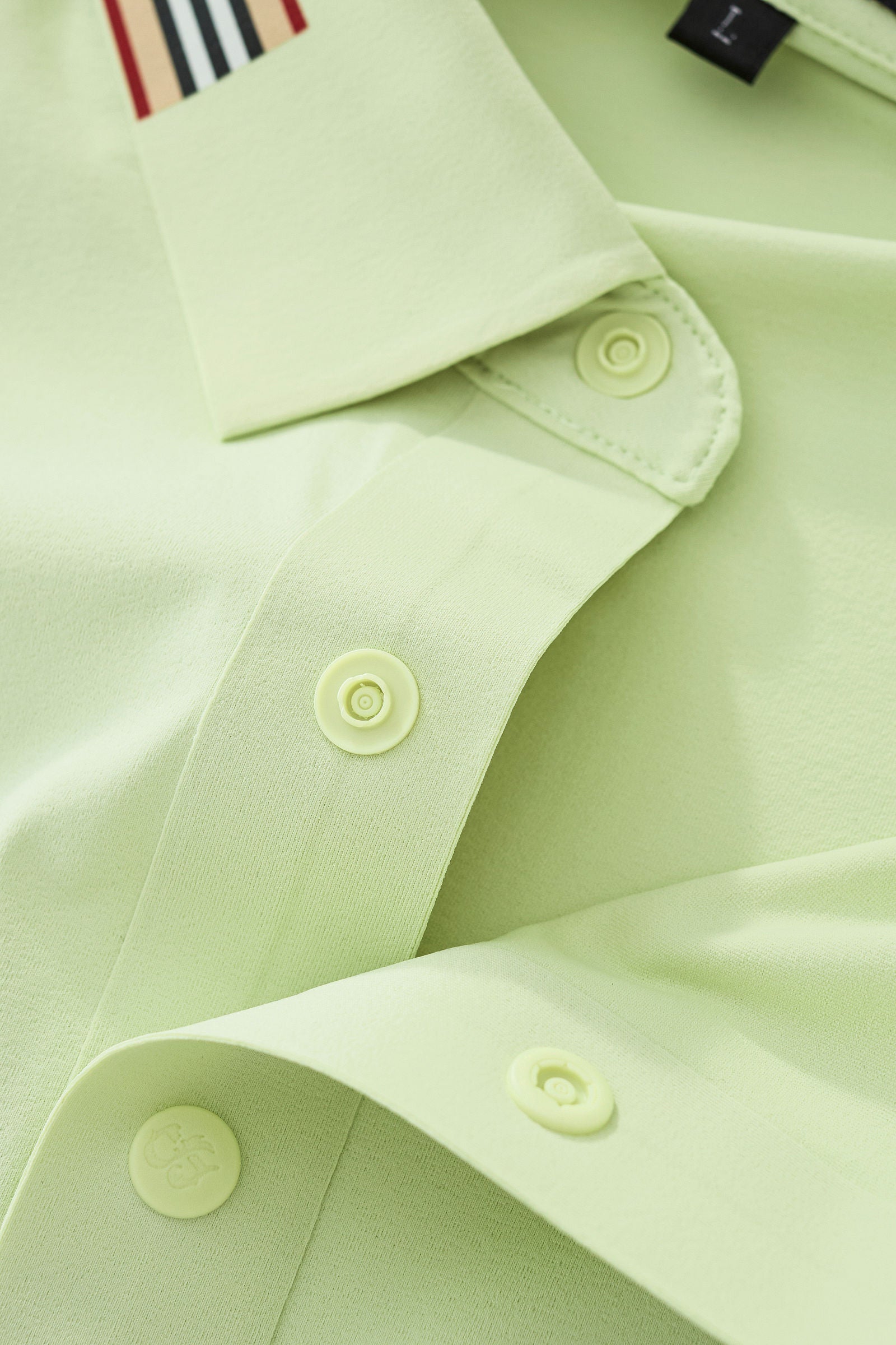 Stripe Collar Performance Polo – El Baron GREEN