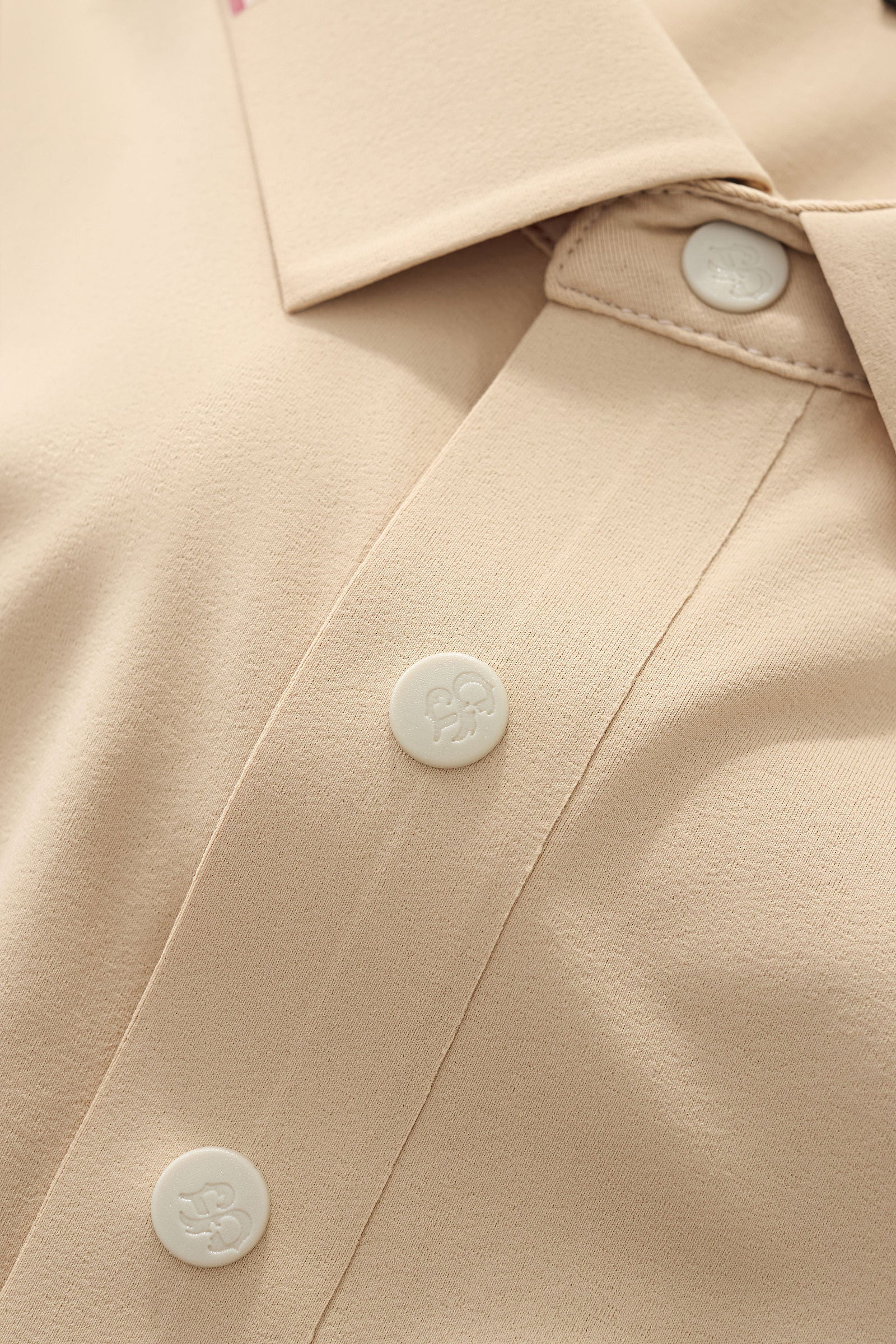 Stripe Collar Performance Polo – El Baron KHAKI