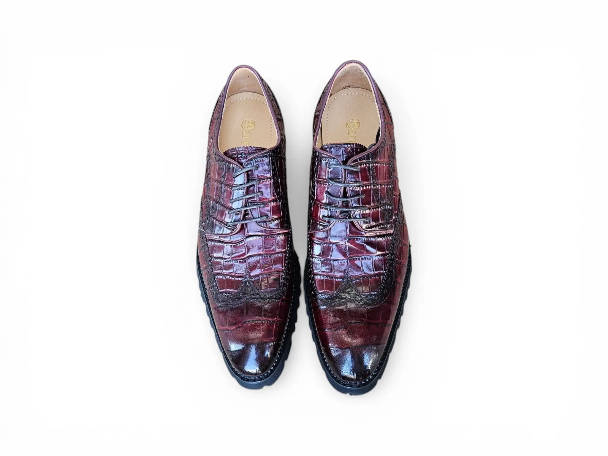 Blucher Style Alligator Embossed Oxford