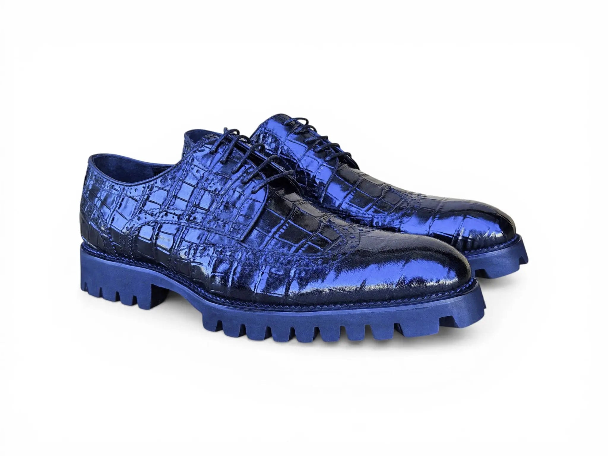 Blucher Style Alligator Embossed Oxford