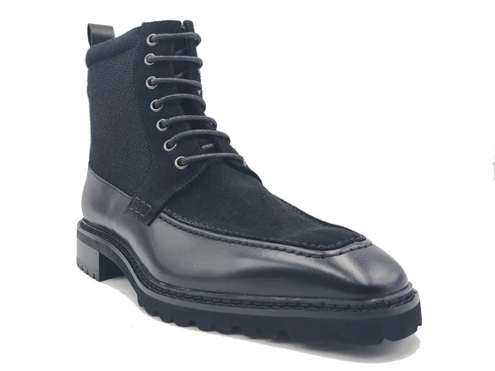 Lace-up Boot with Side Zipper