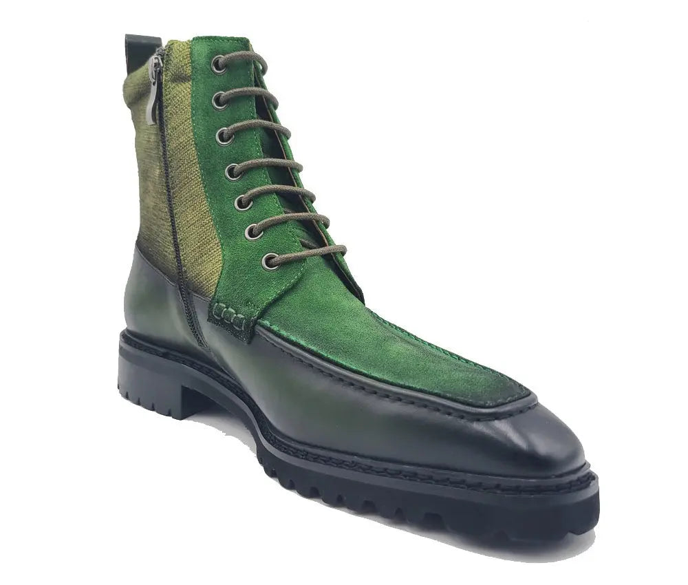 Lace-up Boot with Side Zipper