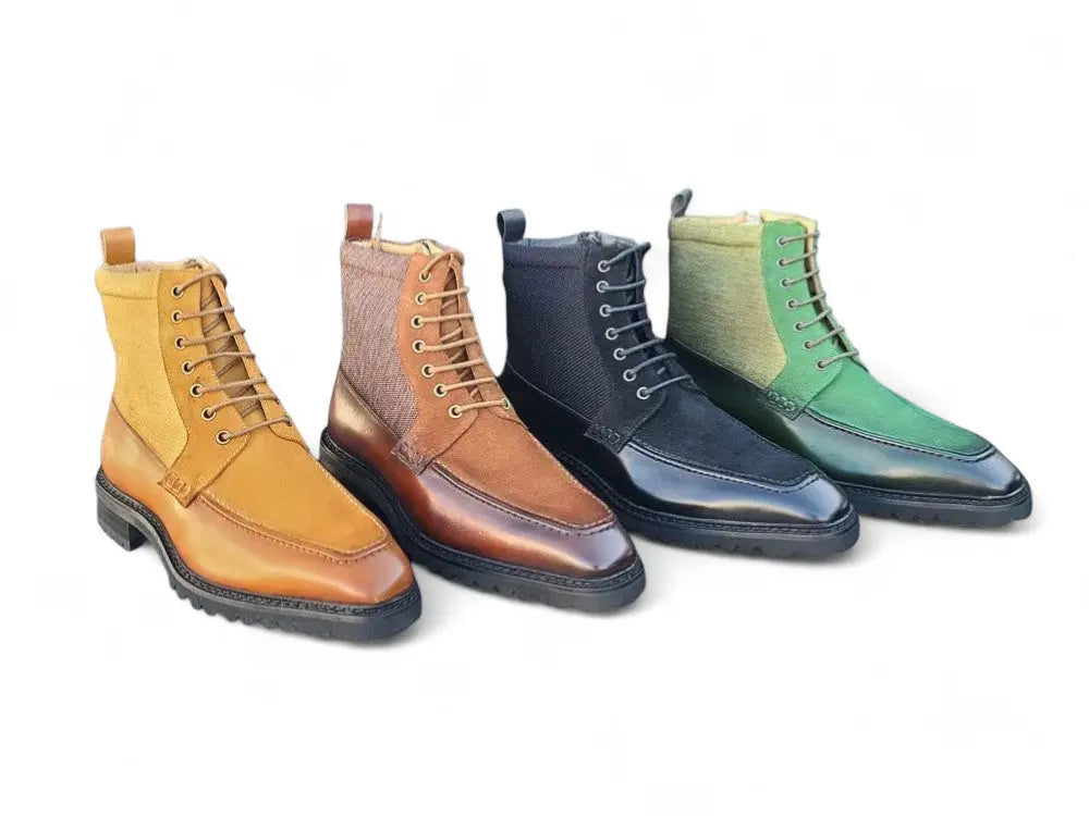 Lace-up Boot with Side Zipper