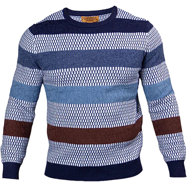 Prestige "Leonardi" Sweater (Navy/Brown) 557