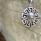 KALIKO "Lion Stone Greek" Rope Chain + Pendant (Silver) 535
