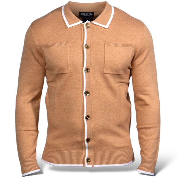 Prestige "Huxley" Cardigan (Tan) 554