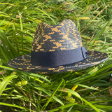 Bruno Straw Hat "Tuscany" (Navy/Tan)