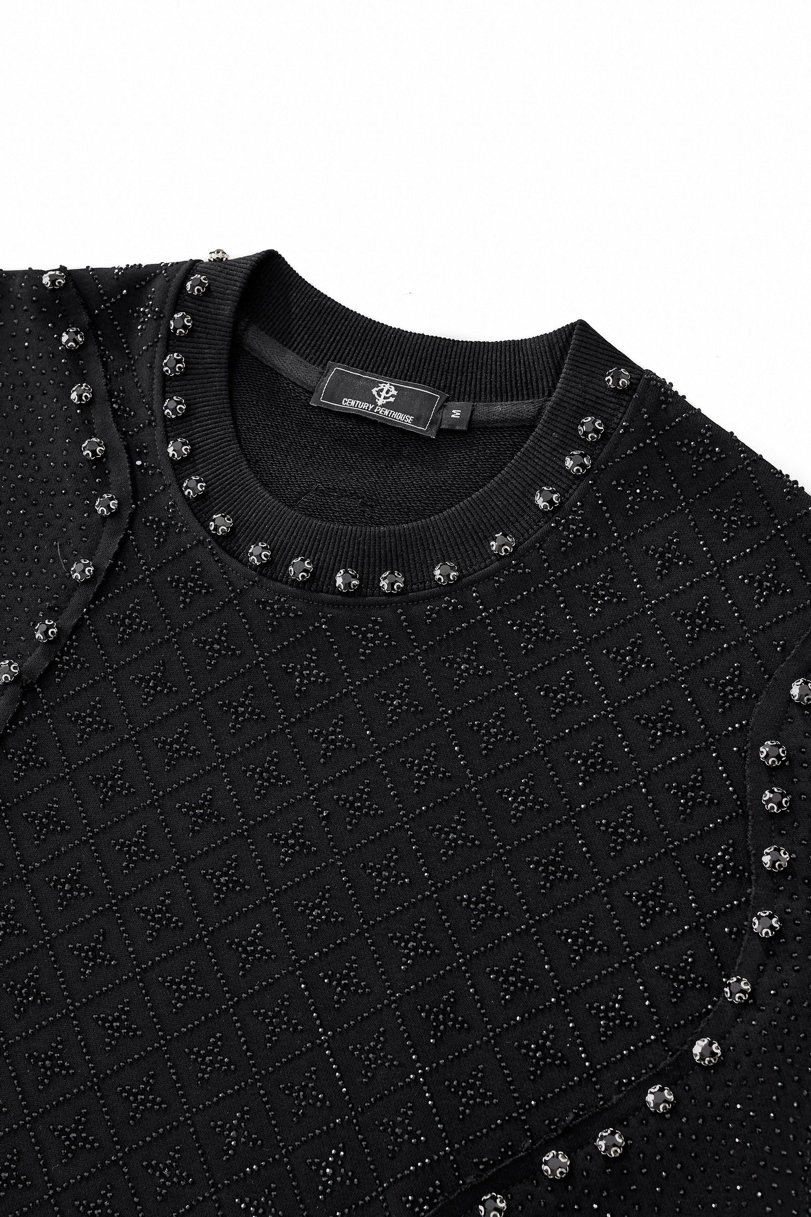 Radiant Grid Stone Short set – Century Penthouse BLACK/BLACK