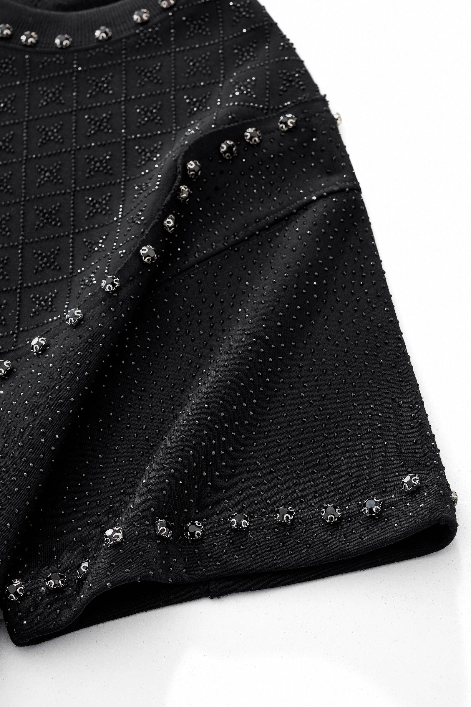 Radiant Grid Stone Short set – Century Penthouse BLACK/BLACK