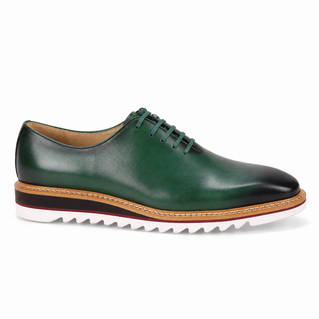 Giovanni Ruben Men’s Leather Oxford Shoe – Forest