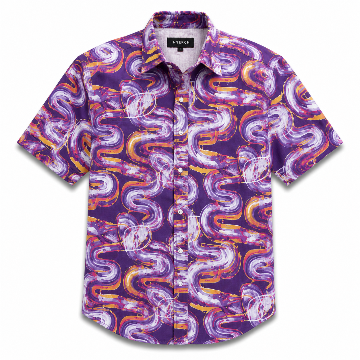 Inserch Premium Linen Shirt - Eggplant Sunburst 7916