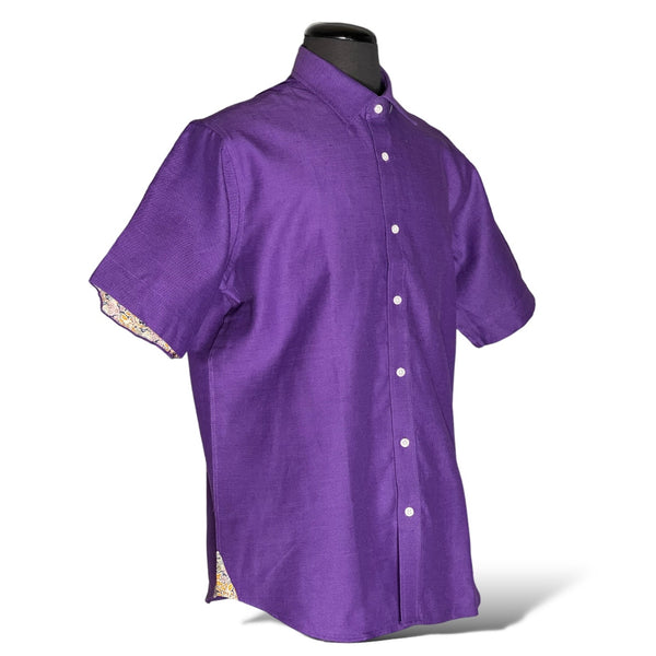 Inserch Linen S/S Shirt (Eggplant) 717