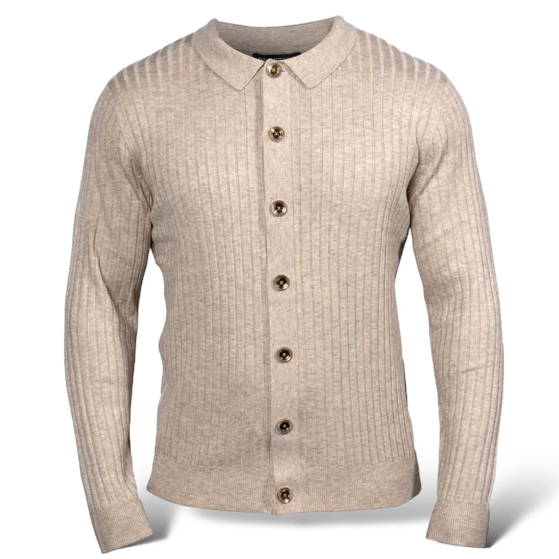 Prestige "Mazkel" Button Up Sweater (Oatmeal) 292