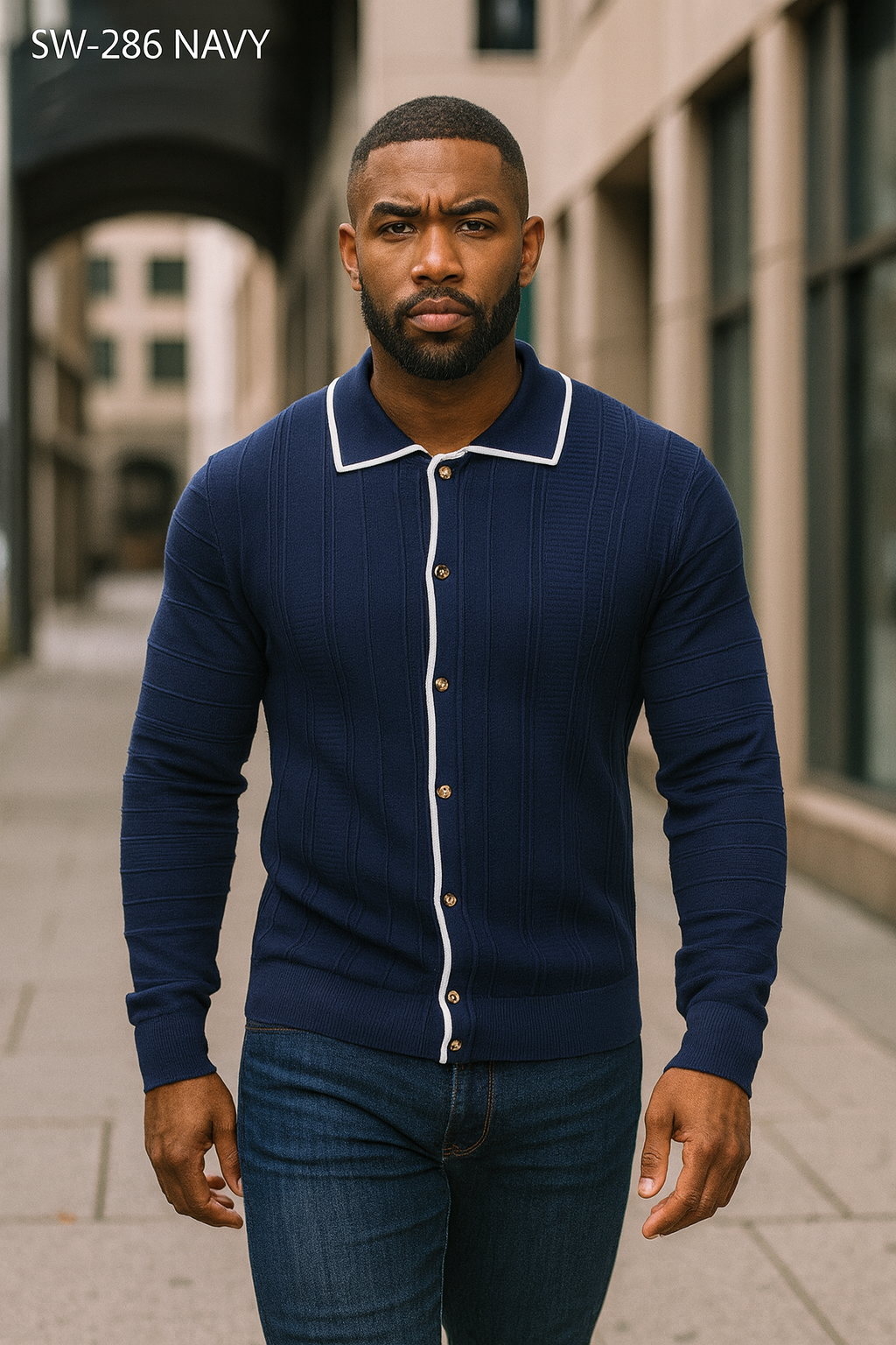 Prestige "Mirage" Cardigan (Navy) 286