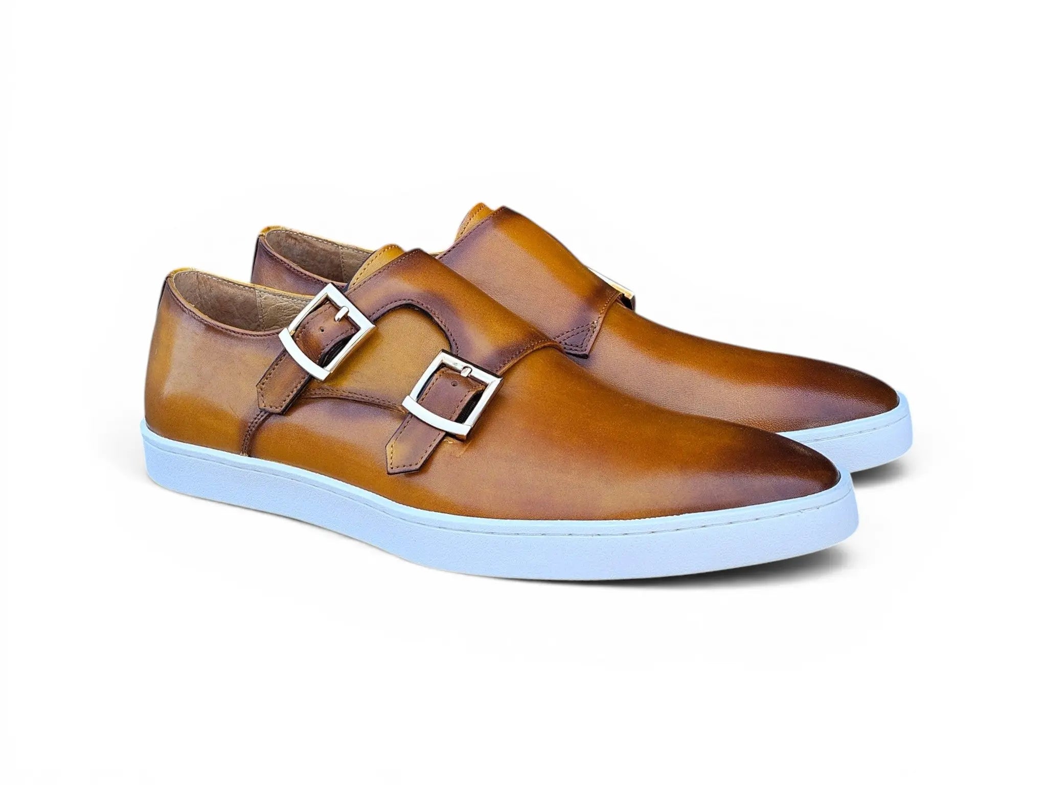 Double Monk Strap Leather Sneaker