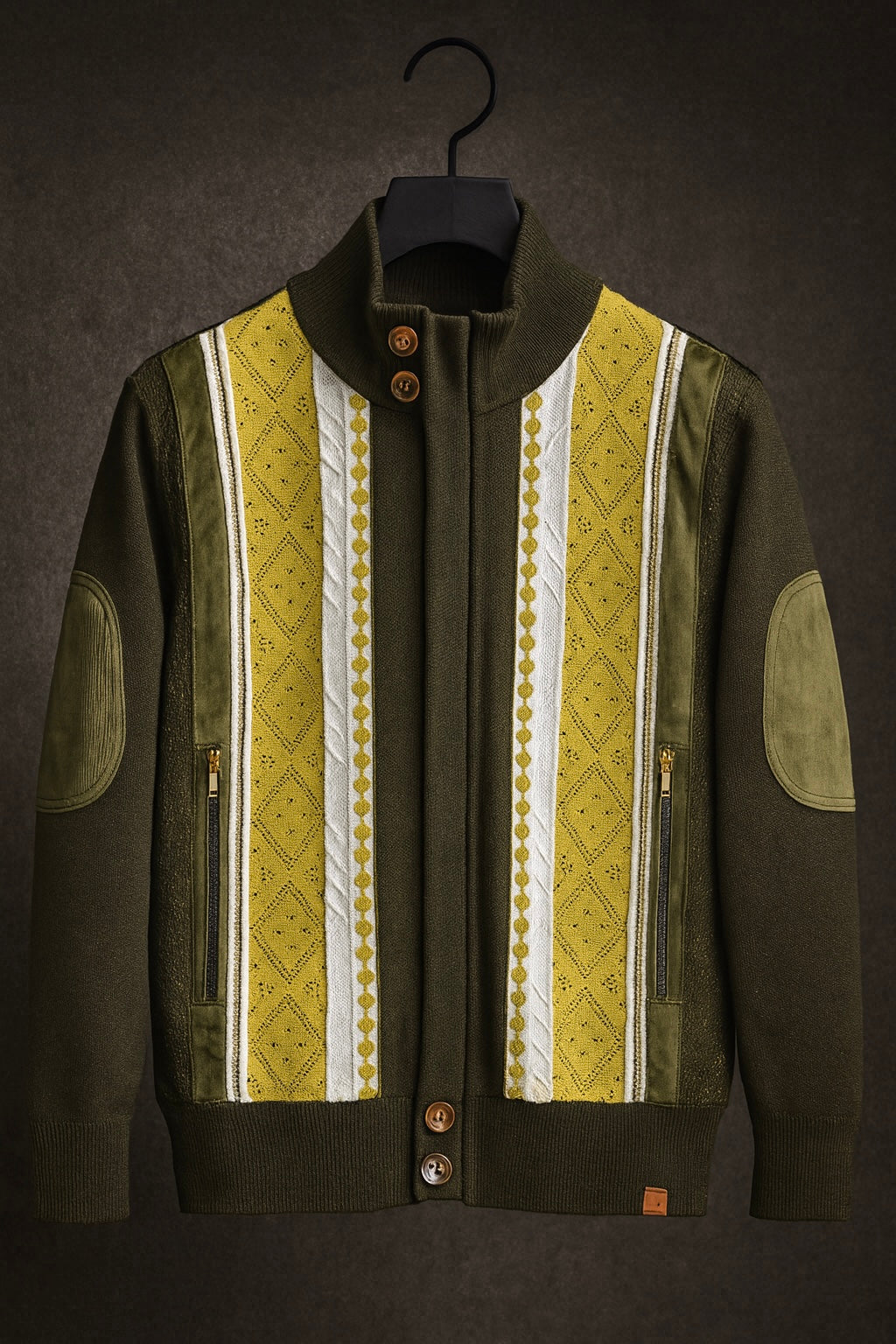 Silversilk Sweater Jacket (Olive) 11007